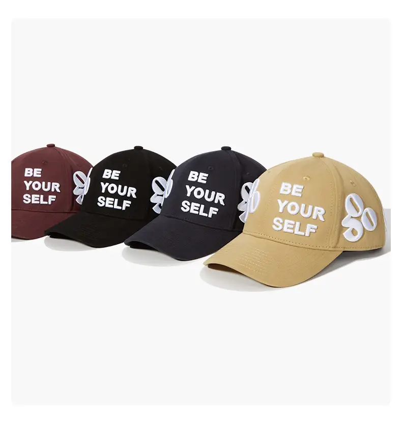 Black Baseball Cap with "Be Your Self" Embroidery — feature 15