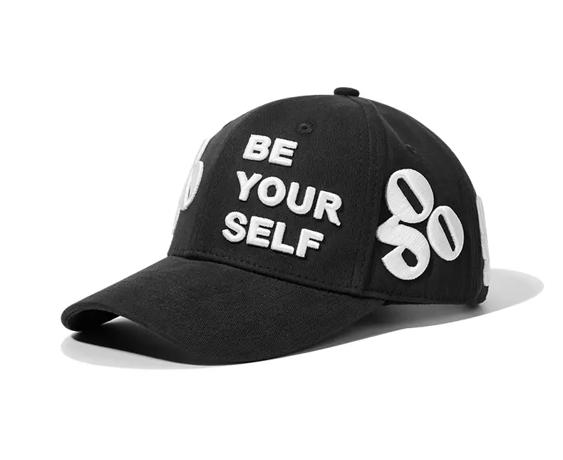 Black Baseball Cap with "Be Your Self" Embroidery — feature 23