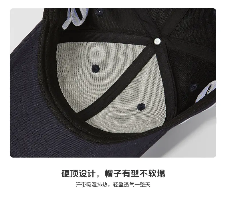 Black Baseball Cap with "Be Your Self" Embroidery — feature 9
