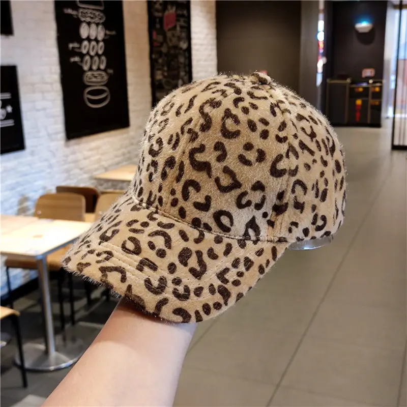 European Leopard Cat Ear Cap Autumn Winter Sunshade Hat — feature 4