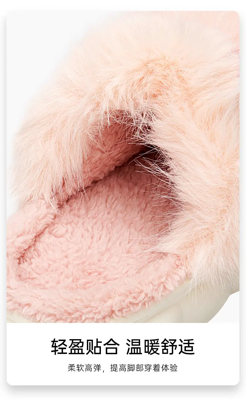 Women's Pink Polka Dot Warm Cotton Slippers — feature 6