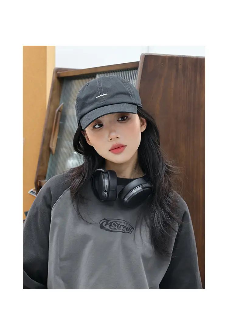 Grey Japanese Style Baseball Cap for Men Women Casual Summer Sunshade — feature 2