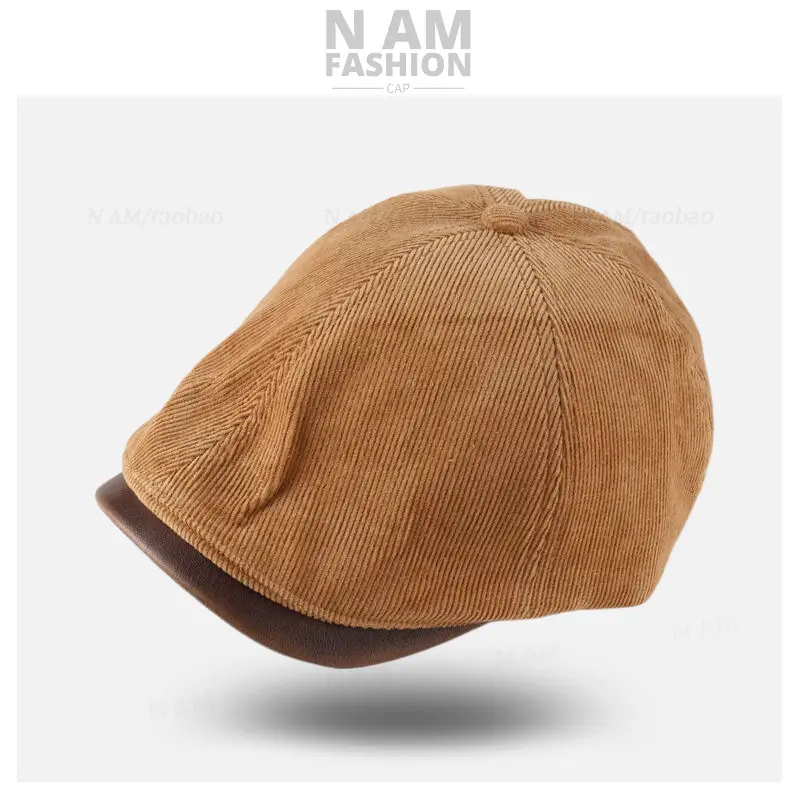 Vintage Brown Corduroy Cap for Kids British Style — feature 8