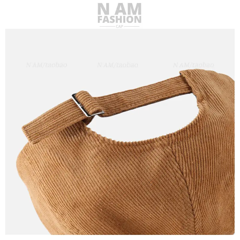 Vintage Brown Corduroy Cap for Kids British Style — feature 9