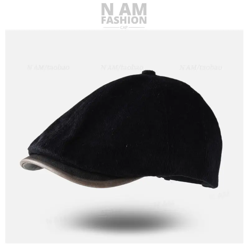 Vintage Brown Corduroy Cap for Kids British Style - Image 3