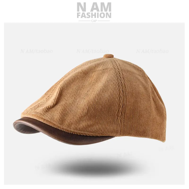 Vintage Brown Corduroy Cap for Kids British Style - Image 4