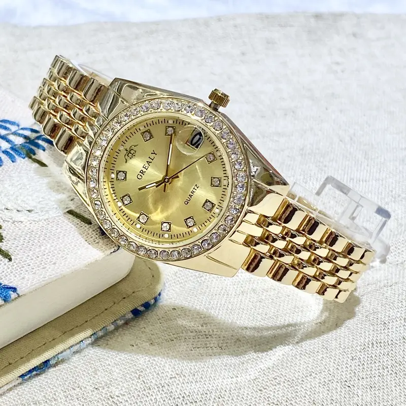 Grealy Cross-Border Diamond-Encrusted Women's Quartz Watch - Image 4
