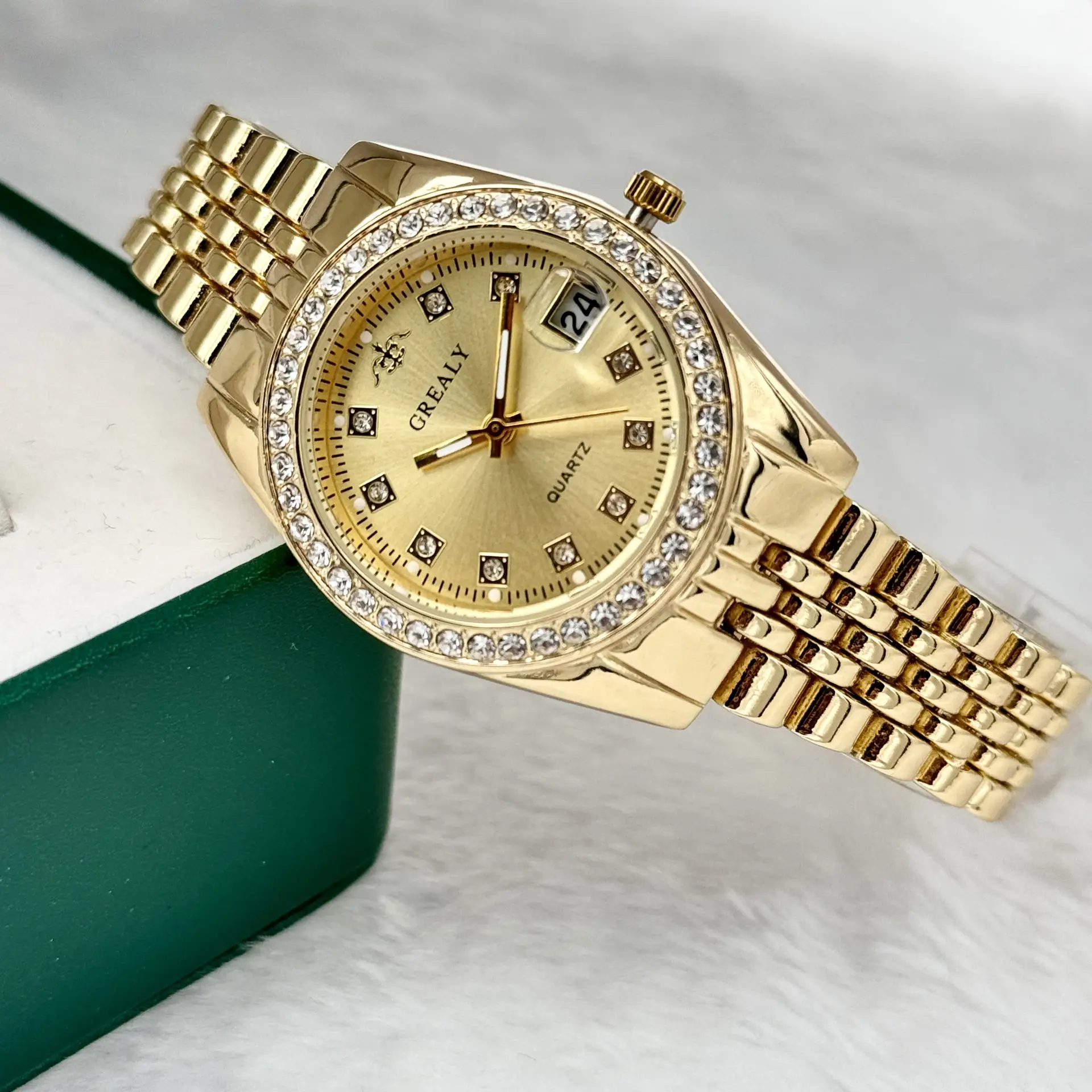 Grealy Cross-Border Diamond-Encrusted Women's Quartz Watch — feature 14