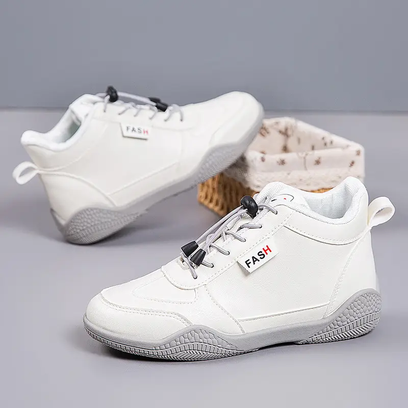 2026 New Autumn Lightweight Student Casual Shoes for Women, Mid-Top Versatile White Shoes, Thick-Soled Wear-Resistant Women's Sports Shoes - Image 3