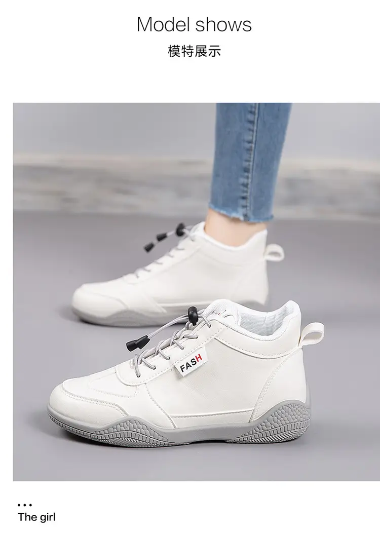 2026 New Autumn Lightweight Student Casual Shoes for Women, Mid-Top Versatile White Shoes, Thick-Soled Wear-Resistant Women's Sports Shoes — feature 14