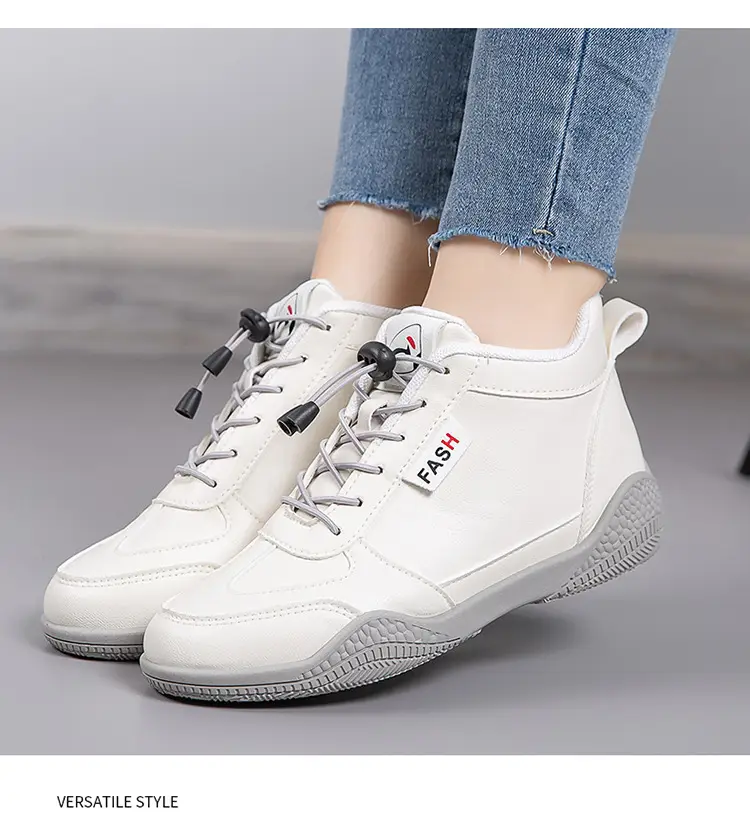 2026 New Autumn Lightweight Student Casual Shoes for Women, Mid-Top Versatile White Shoes, Thick-Soled Wear-Resistant Women's Sports Shoes — feature 15