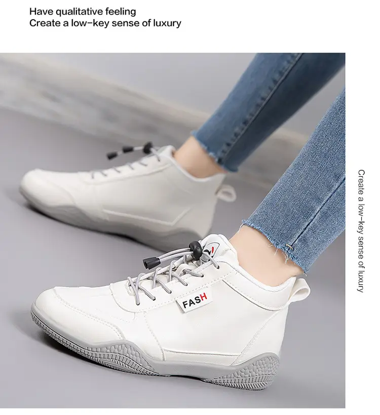2026 New Autumn Lightweight Student Casual Shoes for Women, Mid-Top Versatile White Shoes, Thick-Soled Wear-Resistant Women's Sports Shoes — feature 16