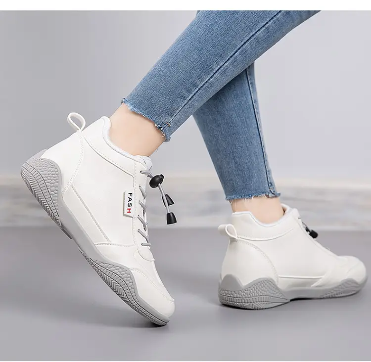 2026 New Autumn Lightweight Student Casual Shoes for Women, Mid-Top Versatile White Shoes, Thick-Soled Wear-Resistant Women's Sports Shoes — feature 17