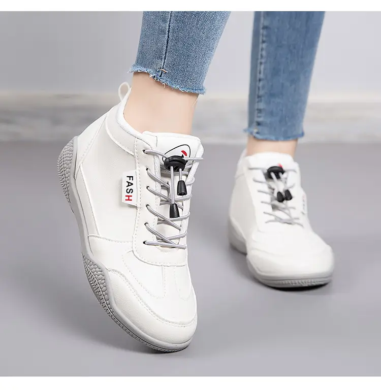 2026 New Autumn Lightweight Student Casual Shoes for Women, Mid-Top Versatile White Shoes, Thick-Soled Wear-Resistant Women's Sports Shoes — feature 18