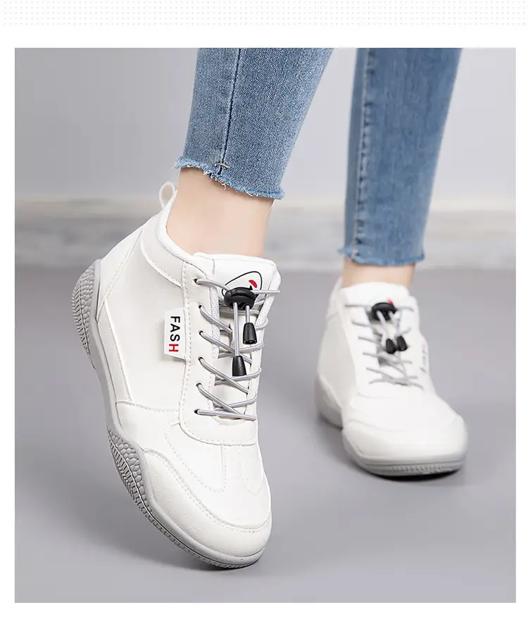 2026 New Autumn Lightweight Student Casual Shoes for Women, Mid-Top Versatile White Shoes, Thick-Soled Wear-Resistant Women's Sports Shoes — feature 5