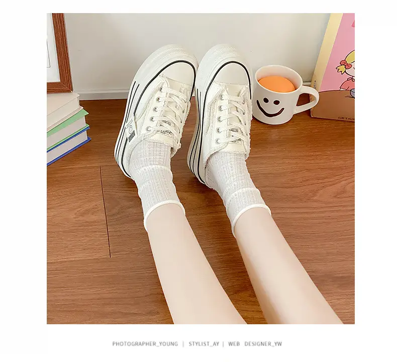 Women Canvas Slippers Heel-Free Lazy Half-Slip On — feature 11