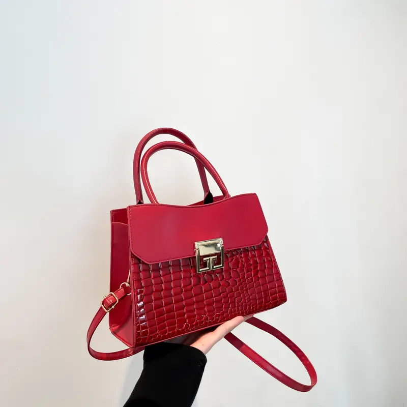 2024 Women's Textured Shoulder Bags Set of 5 - Image 9