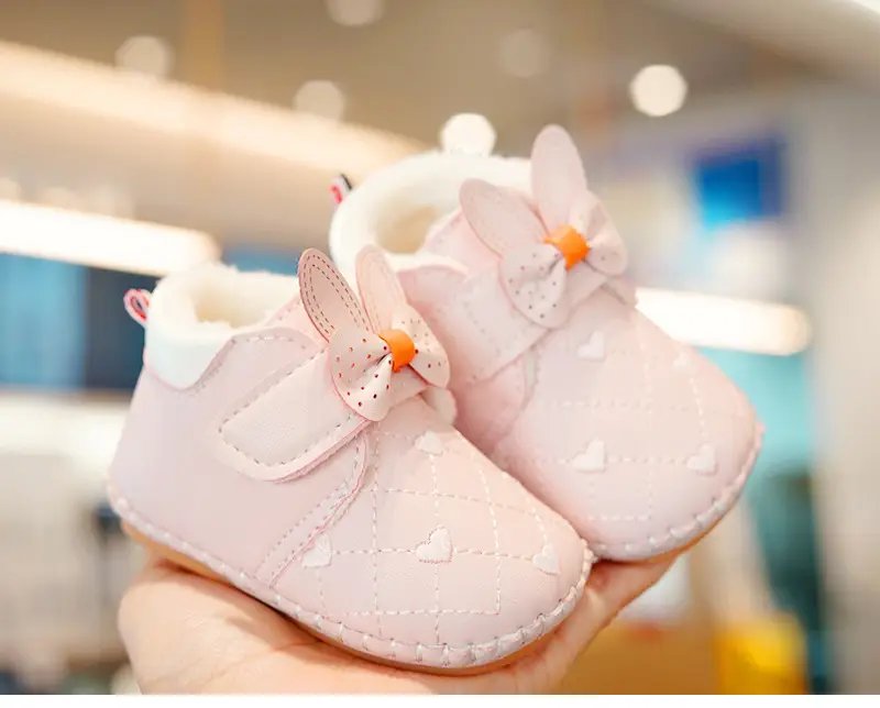 Baby Shoes Pink Fleece Winter Toddler Non-Slip — feature 7