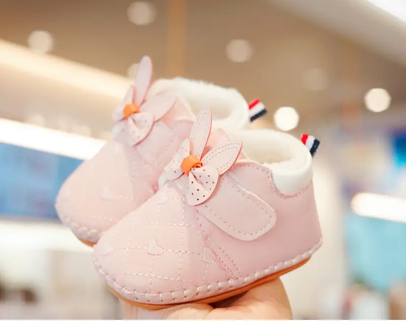 Baby Shoes Pink Fleece Winter Toddler Non-Slip — feature 8