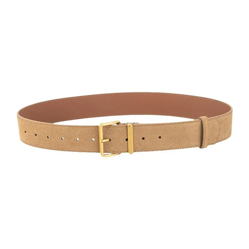 Frosted Velvet Belt Women Pin Buckle All-match Jeans Dress - Image 27