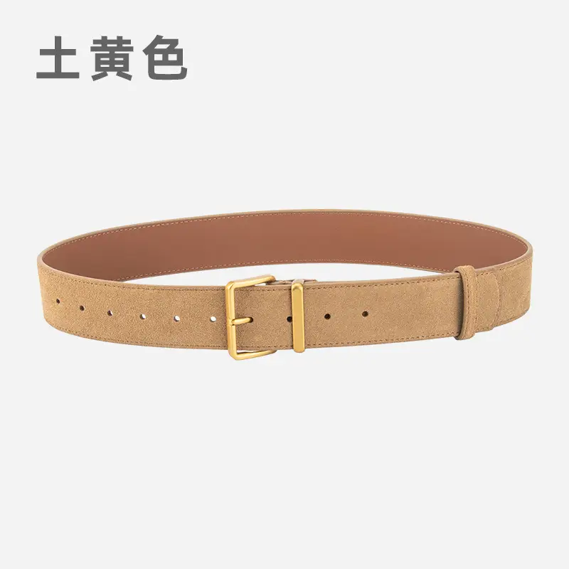 Frosted Velvet Belt Women Pin Buckle All-match Jeans Dress - Image 10