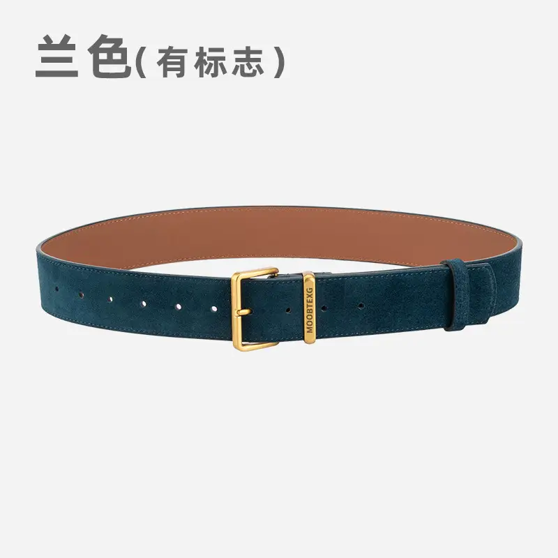 Frosted Velvet Belt Women Pin Buckle All-match Jeans Dress - Image 17