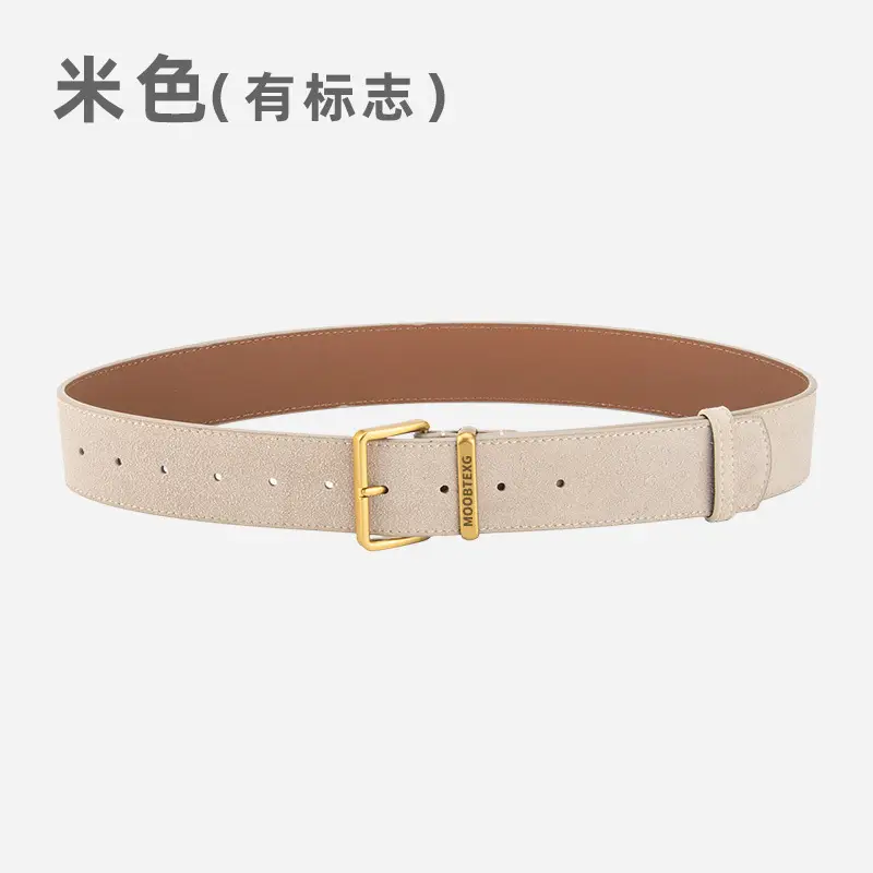 Frosted Velvet Belt Women Pin Buckle All-match Jeans Dress - Image 18