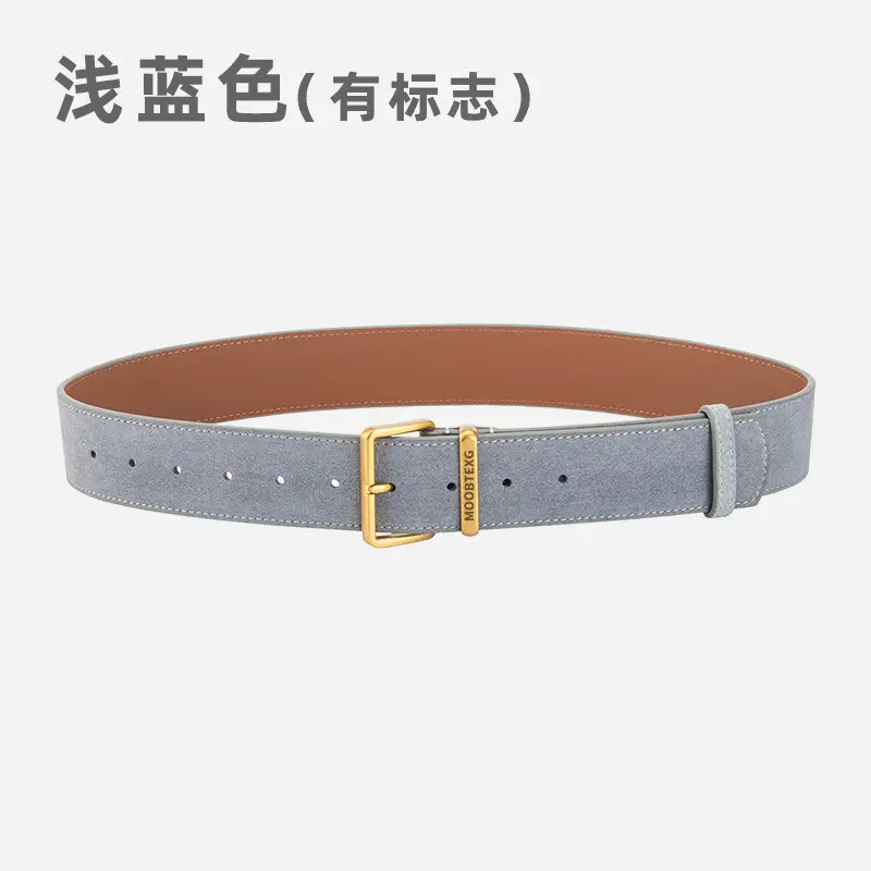Frosted Velvet Belt Women Pin Buckle All-match Jeans Dress - Image 20