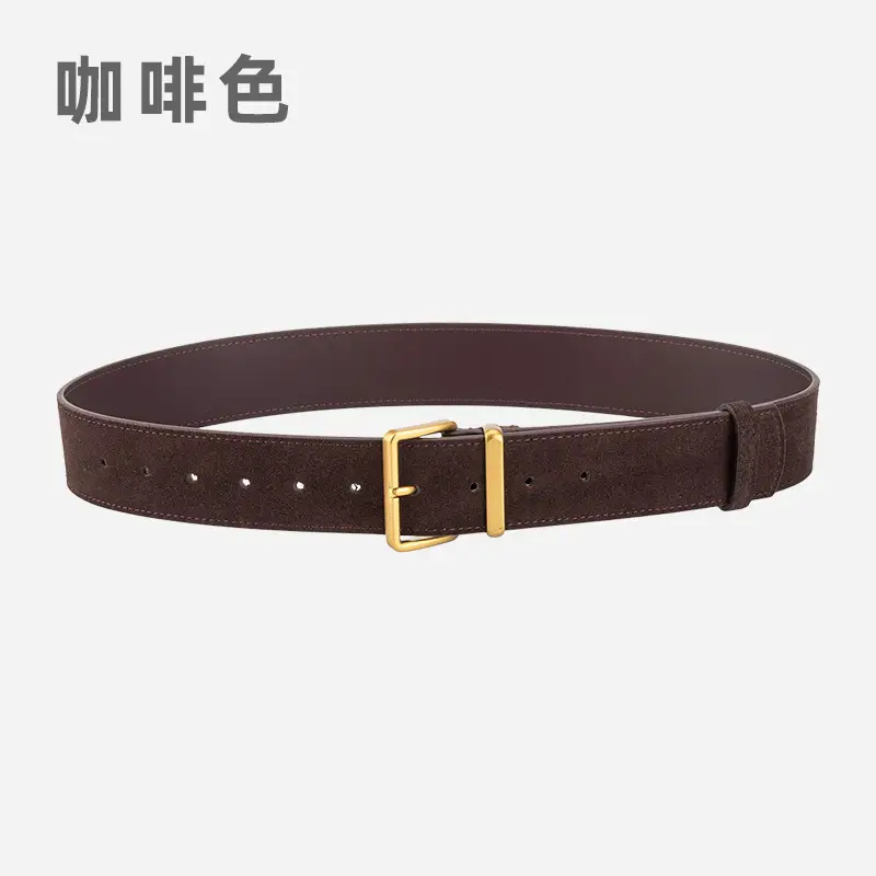 Frosted Velvet Belt Women Pin Buckle All-match Jeans Dress - Image 5
