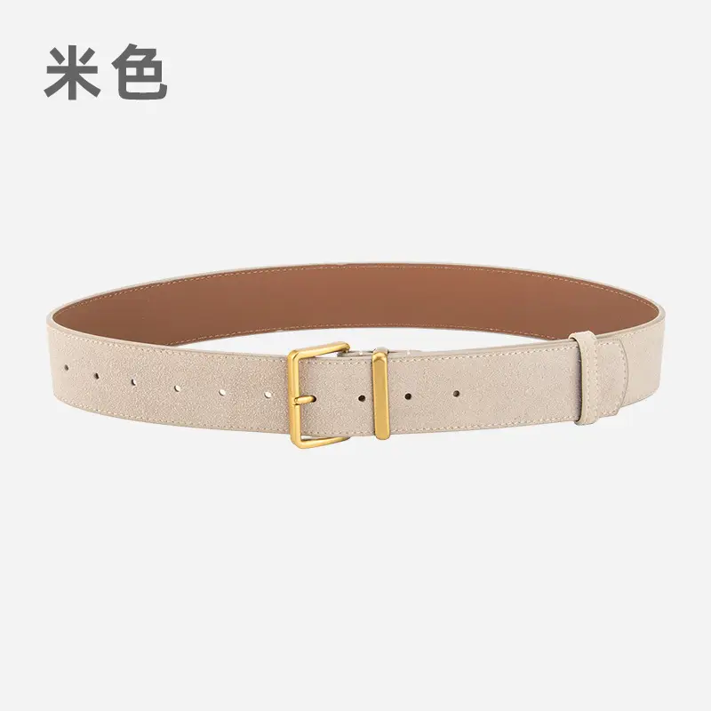 Frosted Velvet Belt Women Pin Buckle All-match Jeans Dress - Image 7