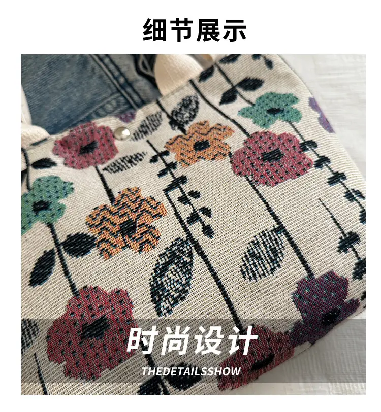 Large Capacity Ethnic Crossbody Bag Women 2024 New Canvas Commuter — feature 3