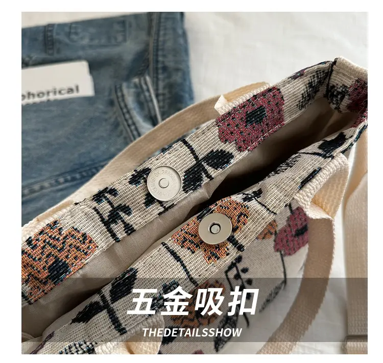 Large Capacity Ethnic Crossbody Bag Women 2024 New Canvas Commuter — feature 4