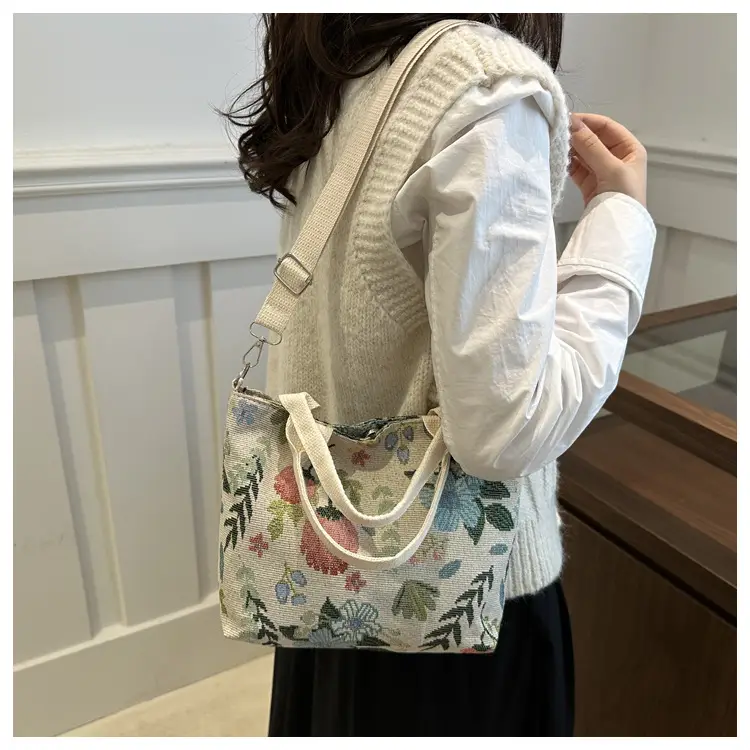 Large Capacity Ethnic Crossbody Bag Women 2024 New Canvas Commuter — feature 9