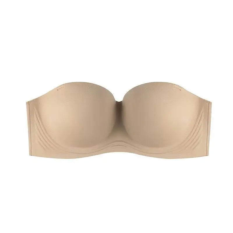 Strapless Underwear Women's Large Chest Small Non-slip Thin Traceless plus size Bra Upper Anti-sagging Off-shoulder Tube-top Bra
