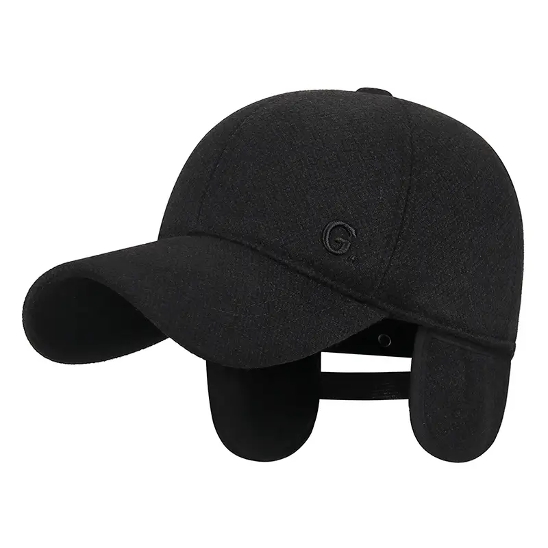 Men's Fleece Baseball Cap with Ear Protection - Image 6