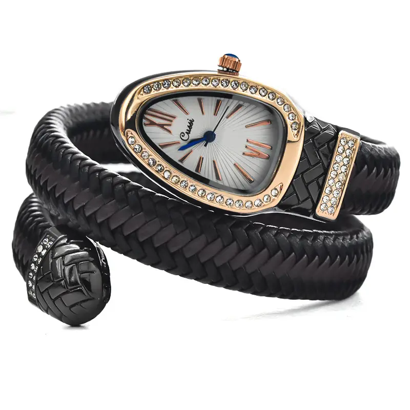 Red Diamond Strap Snake Watch for Women - Image 7