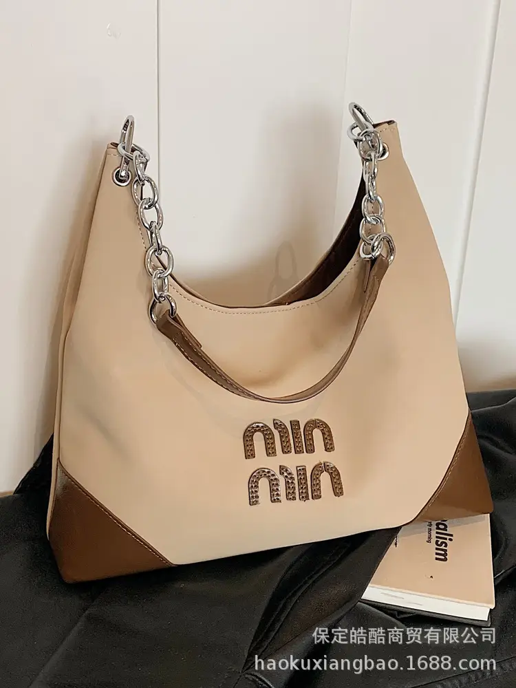 Frosted Shoulder Bag Women Retro Chain Armpit Bag