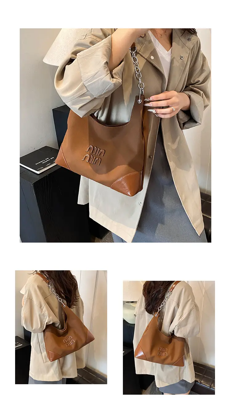 Frosted Shoulder Bag Women Retro Chain Armpit Bag — feature 10
