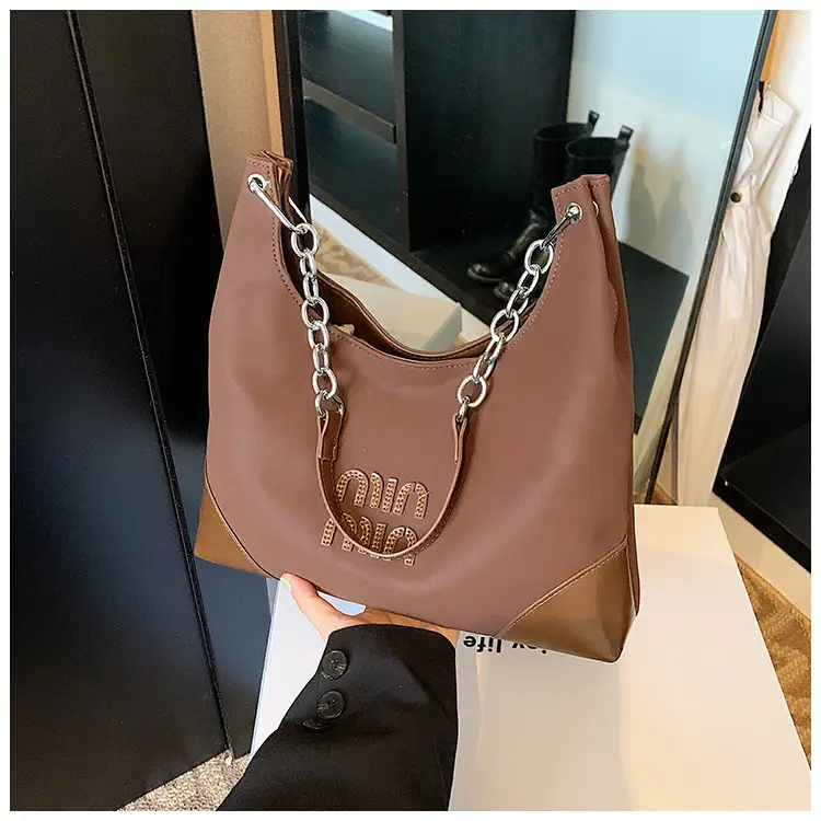 Frosted Shoulder Bag Women Retro Chain Armpit Bag — feature 14