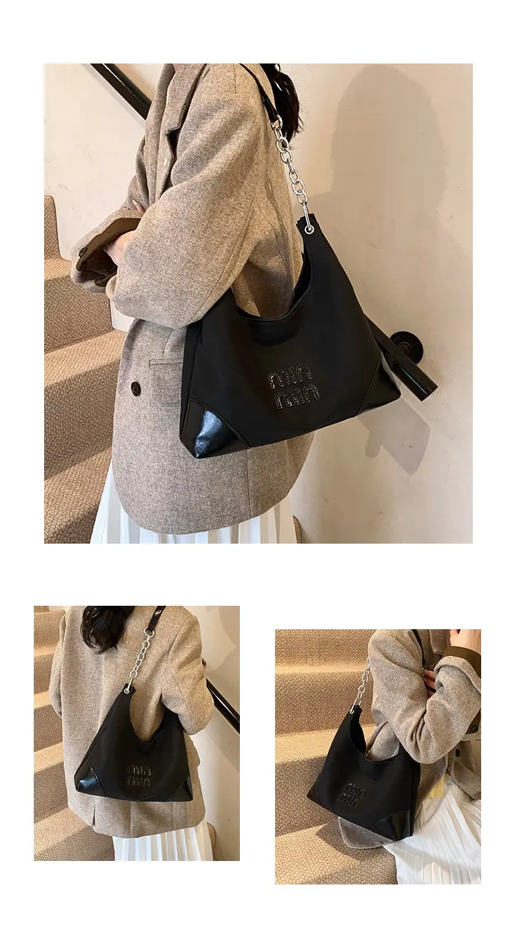 Frosted Shoulder Bag Women Retro Chain Armpit Bag — feature 8