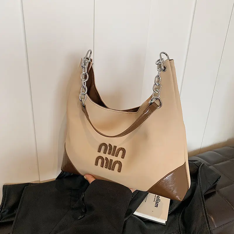 Frosted Shoulder Bag Women Retro Chain Armpit Bag
