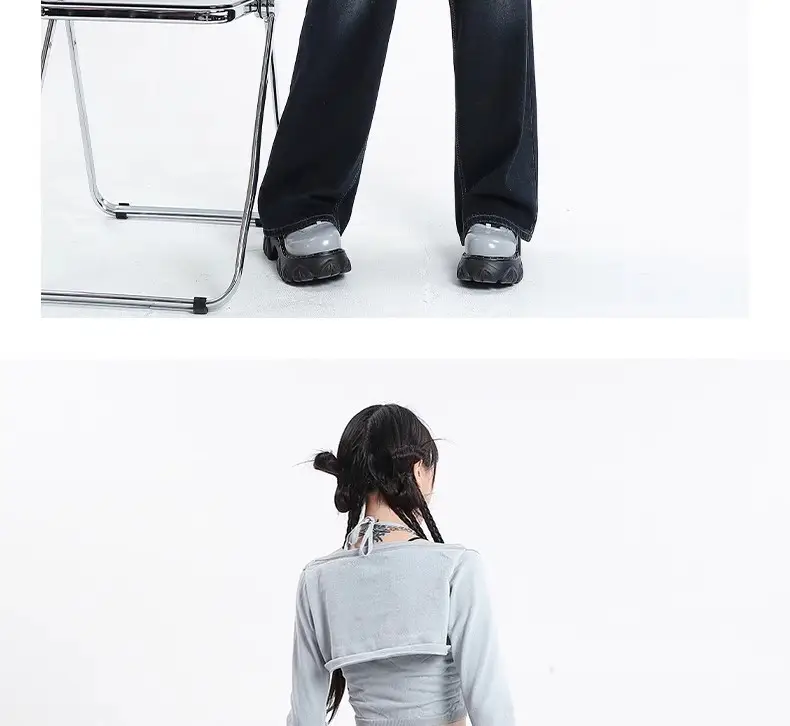Dark Blue Wide Leg Jeans Women 2024 High Waist Straight Mop Pants — feature 22