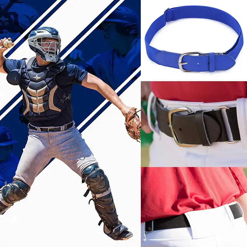 Elastic Adjustable Baseball Belt White