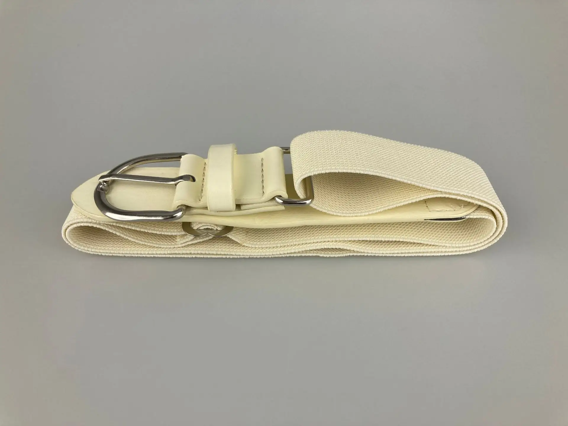 Elastic Adjustable Baseball Belt White