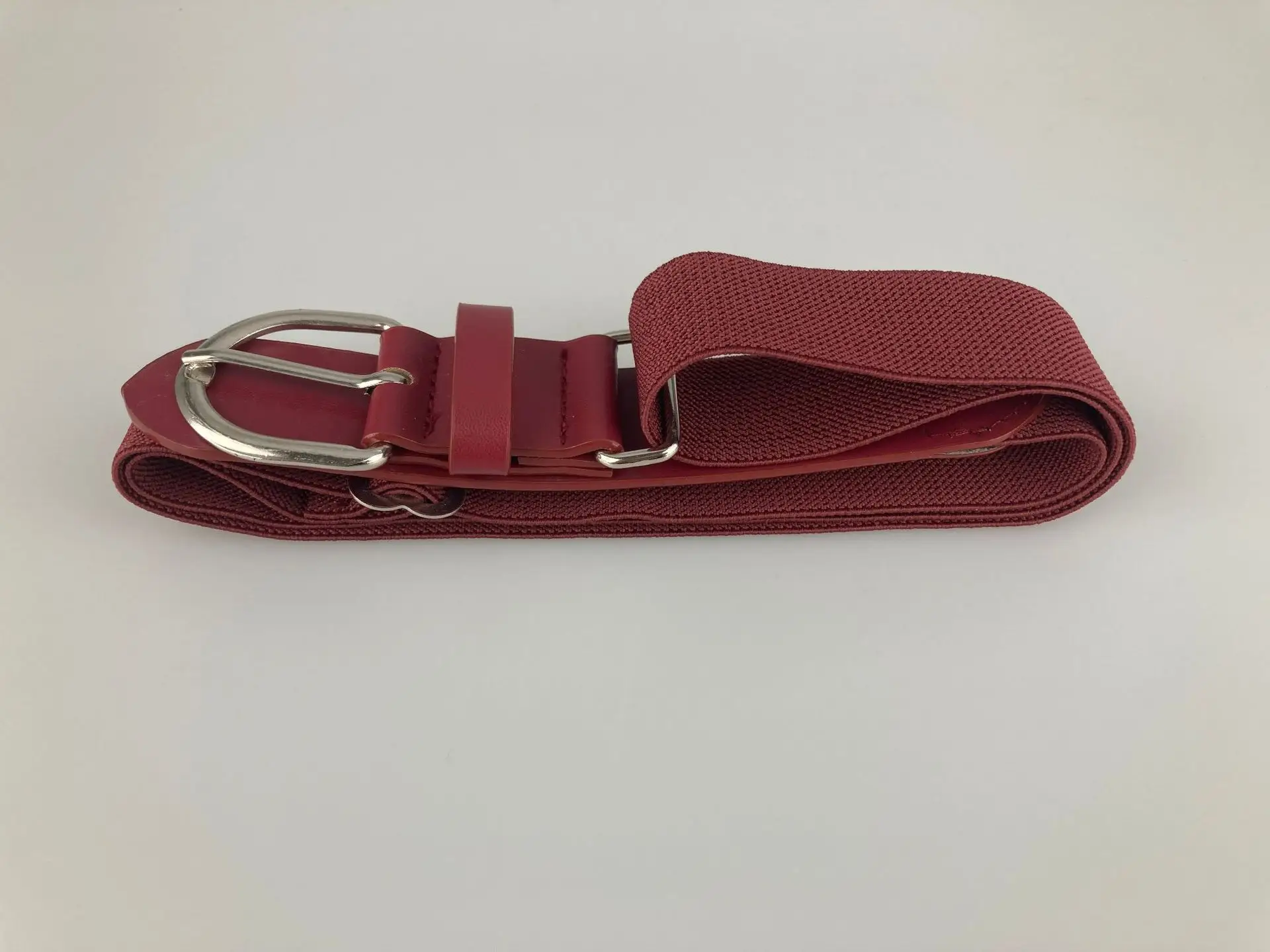 Elastic Adjustable Baseball Belt White