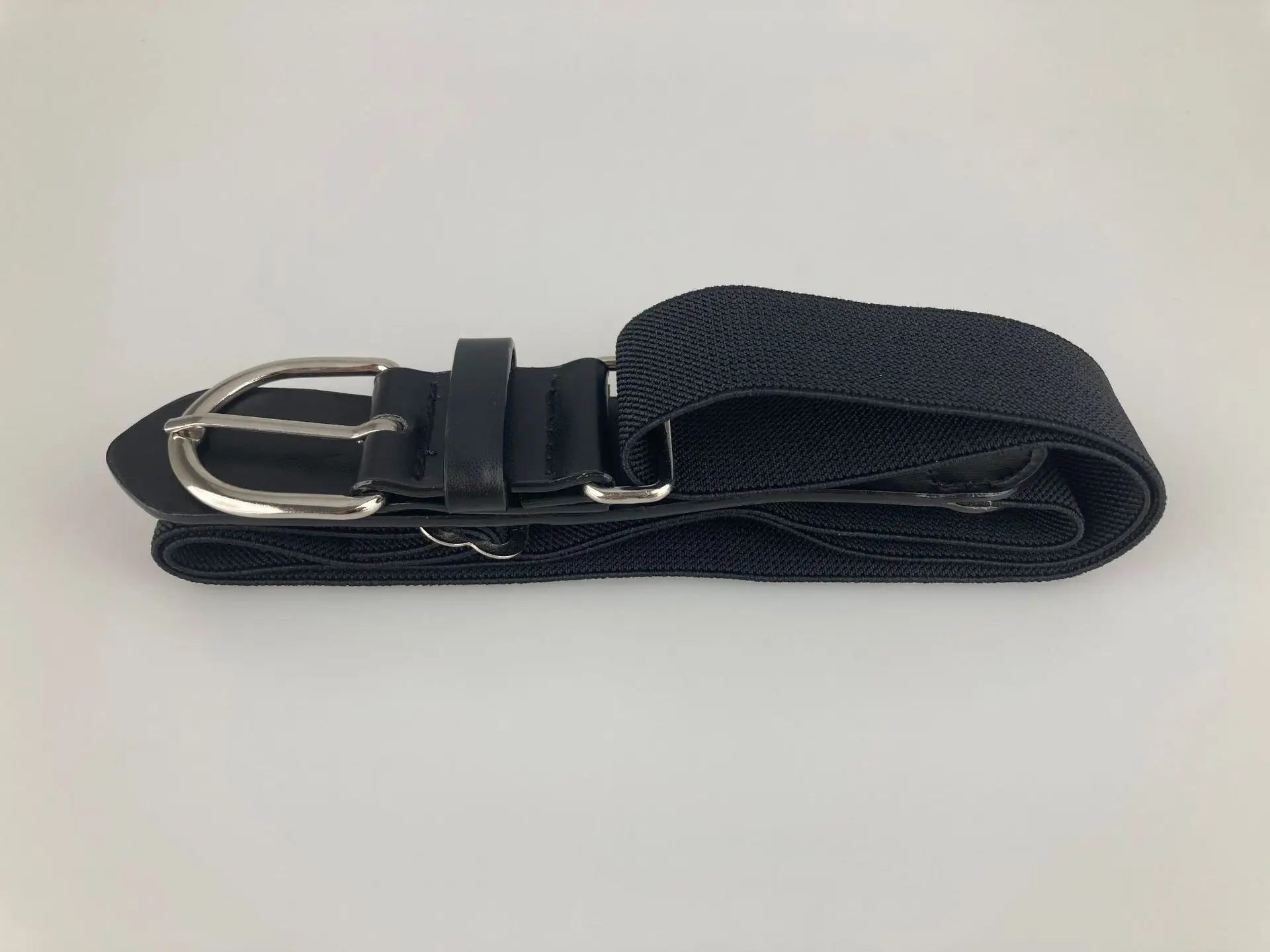 Elastic Adjustable Baseball Belt White