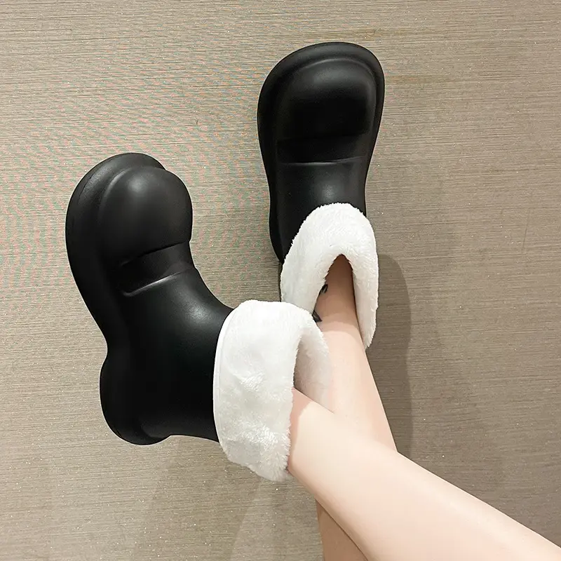Big Shoes Fashion Rain Shoes Women's Winter Non-slip Low-top Water Shoes Water Boots Short Rain Boots Car Washing Kitchen Shoes Rubber Shoes - Image 9