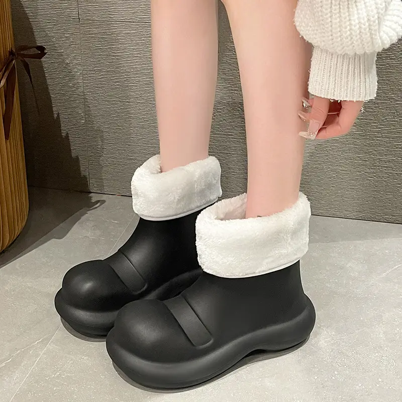 Big Shoes Fashion Rain Shoes Women's Winter Non-slip Low-top Water Shoes Water Boots Short Rain Boots Car Washing Kitchen Shoes Rubber Shoes - Image 10