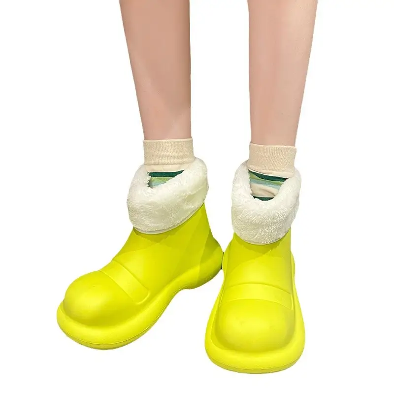 Big Shoes Fashion Rain Shoes Women's Winter Non-slip Low-top Water Shoes Water Boots Short Rain Boots Car Washing Kitchen Shoes Rubber Shoes - Image 11