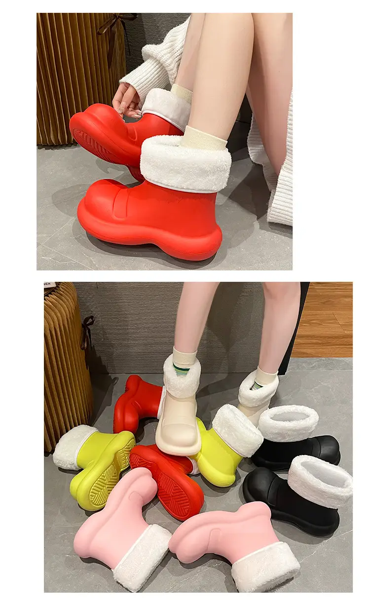 Big Shoes Fashion Rain Shoes Women's Winter Non-slip Low-top Water Shoes Water Boots Short Rain Boots Car Washing Kitchen Shoes Rubber Shoes — feature 12